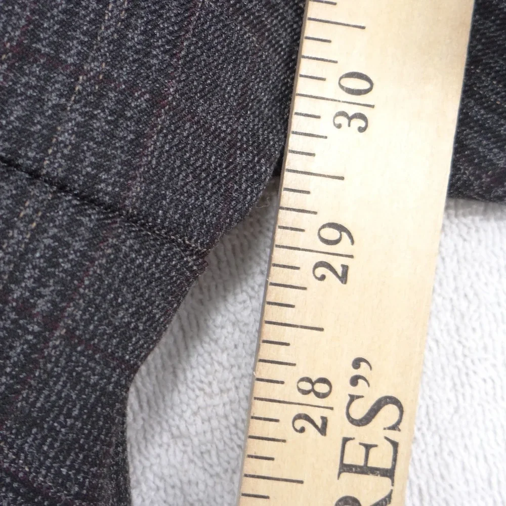 Murano Alex‎ Fit Mens 32x30 Charcoal Gray Glen Plaid Check Dress Pants Trousers
